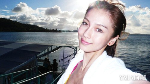 【图】杨颖养生堂海报 Angelababy完美演绎樱