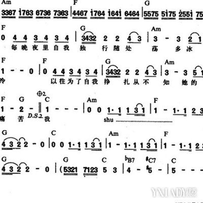 粤语喜欢你简谱