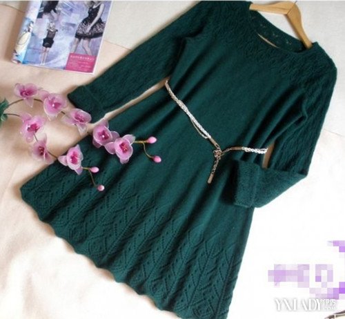 【图】毛线裙的织法图解 5步练就秋冬连衣裙织