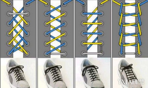 图 一字鞋带的系法图解 手把手教你各种鞋带绑法