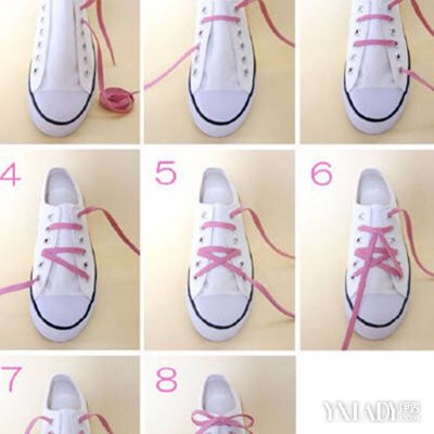 横穿鞋带的方法图解图片