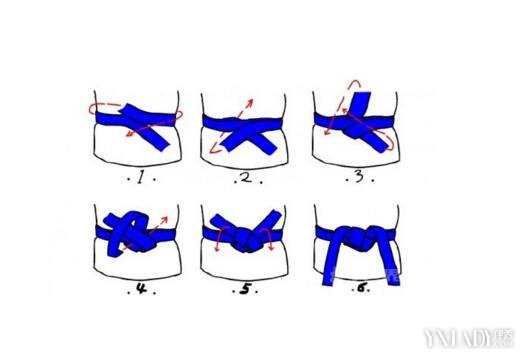 花式系腰带的方法图解图片