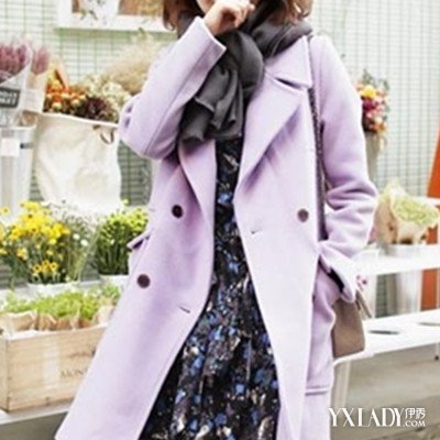 【图】紫色呢子大衣搭配什么围巾好看 4款搭配