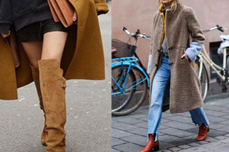 棕色靴子冬季搭配图片 选择这样的穿法很出彩