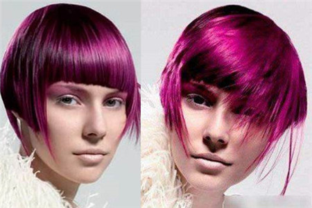 紫红色头发适合什么样的发型 你选对了么